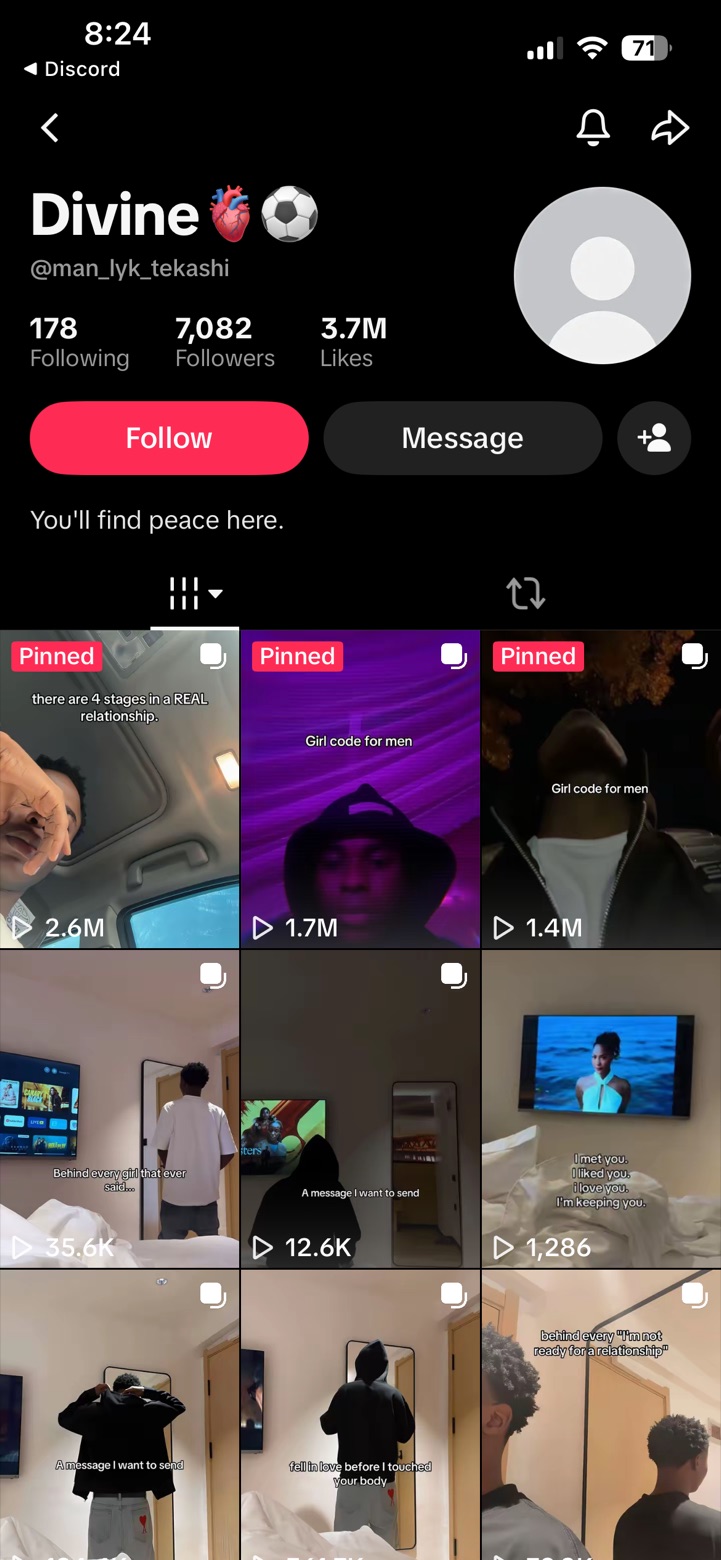 A TikTok account found with ScrollShow