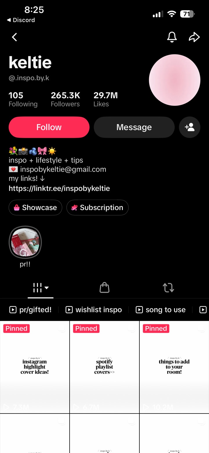 A TikTok account found with ScrollShow